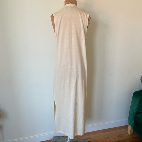 Theory Torina SL Refine Sleeveless Merino Wool Longline Duster Cardigan EUC Sz S - Picture 3 of 8